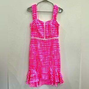 EUC LILLY PULITZER PINK AND WHITE DRESS SIZE 4